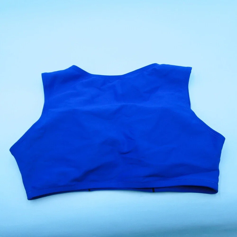Victorias Secret XXL Blue V Neck Wide Lined Sleeveless Bikini‎ Top Swimwear New